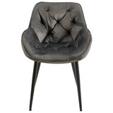 thumbnail of Sedia Tanna in velluto antracite