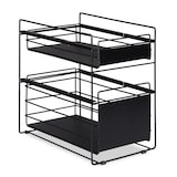 thumbnail of Relaxdays Schubladenregal, mit 2 Körben, Unterschrank Organizer, Küche und Bad, Korbauszug, HBT 39,5x25x40,5 cm, schwarz