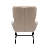 thumbnail of SalesFever Sessel und Hocker Set | Bezug Teddyfell | Beine Metall | B 79 x T 82 x H 103 cm | taupe – schwarz