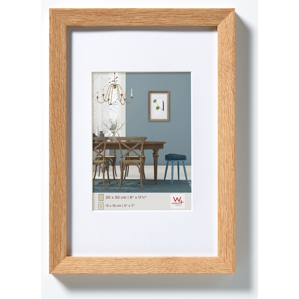 Cornice in legno Fiorito 18x24 cm, ROVERE CHIARO