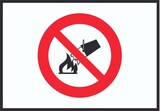 thumbnail of Mit Wasser löschen verboten Symbol Schild A0 (841x1189mm)