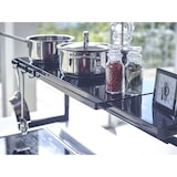 thumbnail of Yamazaki Küchenregal Standregal Arbeitsplatte schwarz Metall ausziehbar 54-92x25x22cm "TOWER"