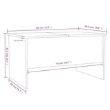 thumbnail of Mesa de centro madera de ingeniería gris hormigón 80x50x42,5 cm