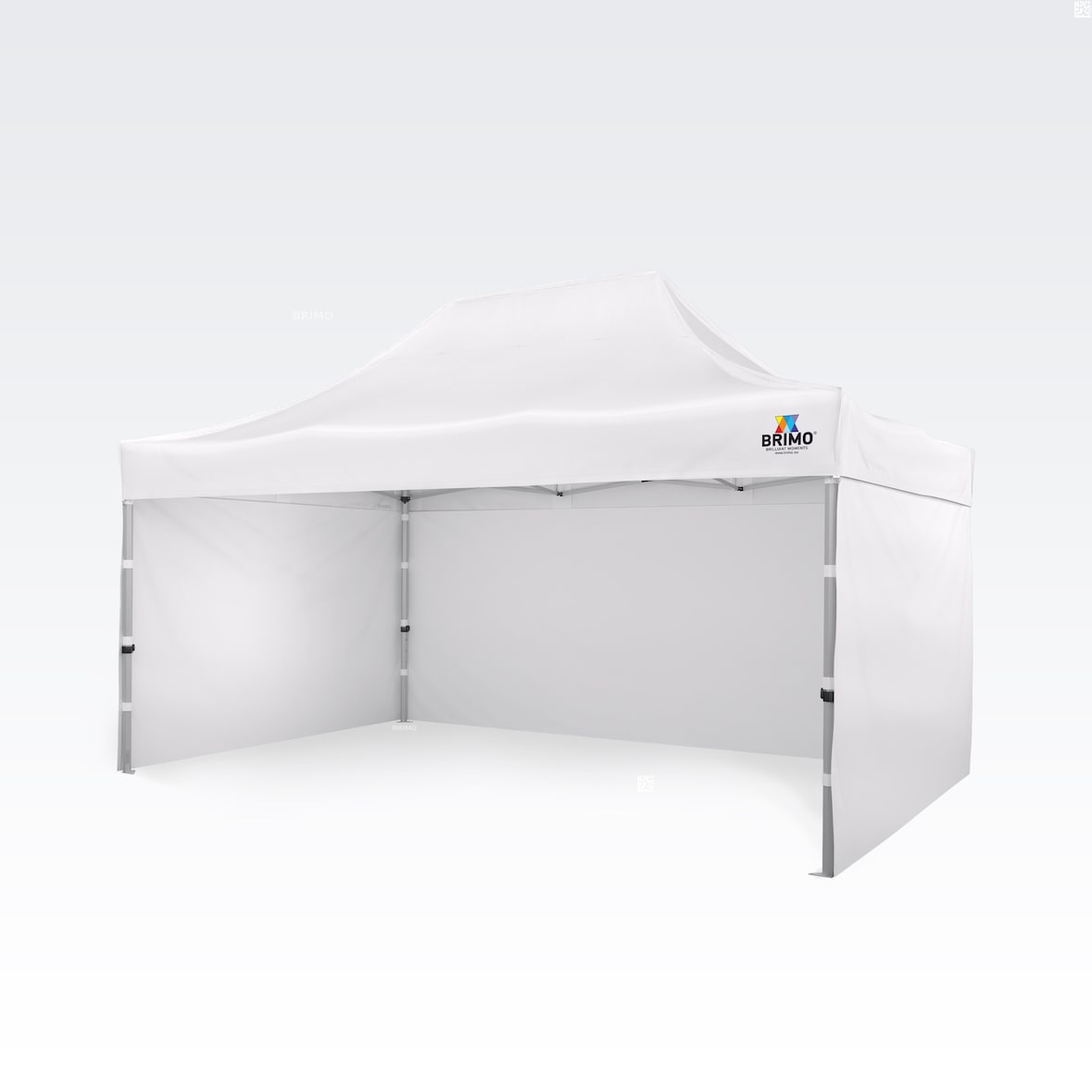 Pop up zelt 3x4,5 m - mit 3 Wänden - Weiß