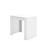 thumbnail of Mesa Consola de comedor extensible hasta 140 cm, color blanco, Dimensiones cerrada:  90x58x77 cm.  - EX140B2018