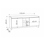 thumbnail of Dmora Scarpiera Dbarrec, Mobile portascarpe, Armadio da ingresso multiuso, Mobiletto per calzature, 110x37h43 cm, Bianco