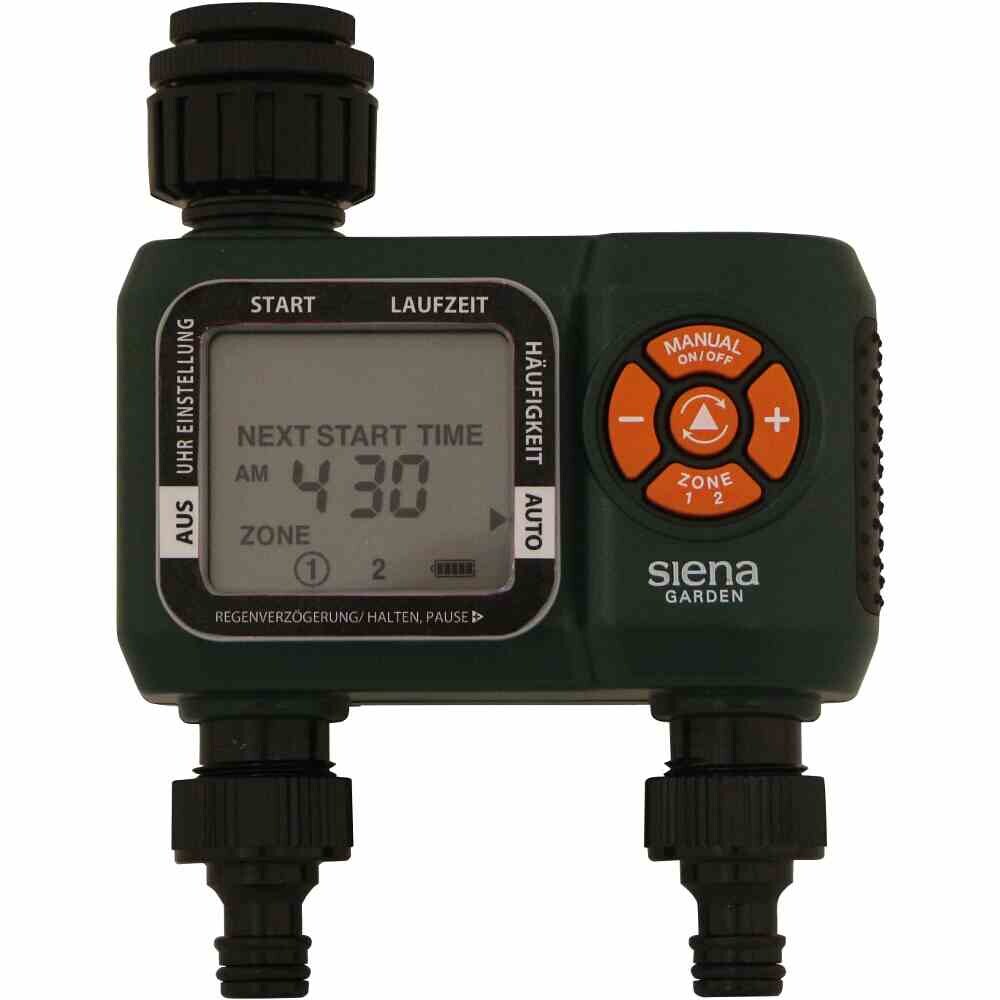 SIENA GARDEN Bewässerungscomputer 2-Zonen  Bewässerungscomputer für 2-Zonen