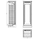 thumbnail of Weinkühlschrank VINCOOL für 115 Flaschen | 1x Glastür + LED & 1x Zone | 325 Ltr, HxBxT 178x59,5x57cm | +5/+20°C | Schwarz | + CHEFGASTRO Geschirrtuch