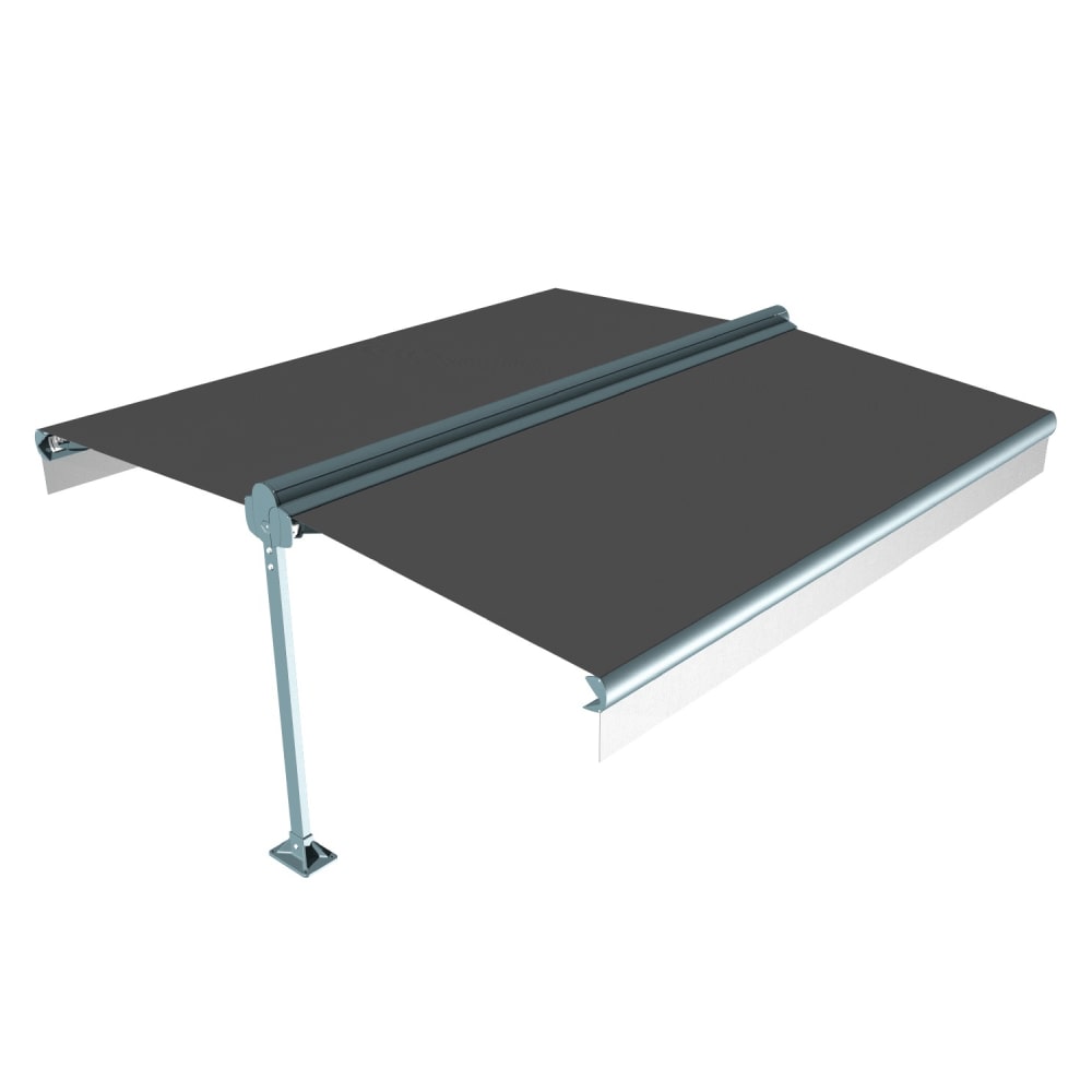 Store double pente Bayamo 5,37x2x3,00 M (Motorisé à  Télécommande - Gris Anthracite - Gris Graphite) Intersun