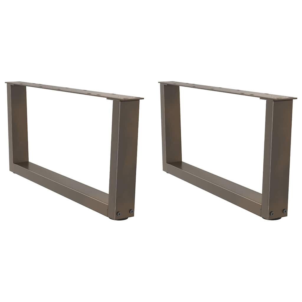 vidaXL Couchtischbeine V-Form 2 Stück Naturstahl 70x(30-31,3) cm Stahl