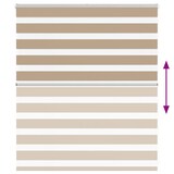 thumbnail of vidaXL Doppelrollo Sandbraun 130x100 cm Stoffbreite 125,9 cm Polyester