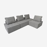 thumbnail of Poltrona da salotto modulare componibile in tessuto grigio Raji-DI92506GC