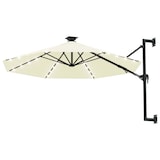 thumbnail of Helloshop26 - Wandmontierter Sonnenschirm mit Metallstange und LED-Beleuchtung 300 cm sandfarben 02_0008694