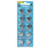 thumbnail of Knopfzelle AG13, LR44, V13GA, GPA76, 82, LR1154, 357A 10er Pack Alkaline Batterie