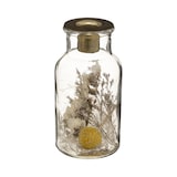 thumbnail of Bougeoir Chandelier en Verre déco Fleurs séchées  H 13 cm