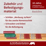 thumbnail of AL Briefkastensysteme 8 x Basic Wand Briefkasten DB Farbe 703 Eisenglimmer Grau für Post A4, wetterfest, Artikelnummer: 431P8EA4DB703