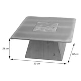 thumbnail of Tavolino HWC-L76, tavolino da salotto, legno massiccio industriale MVG, 60x60cm naturale con aspetto metallico