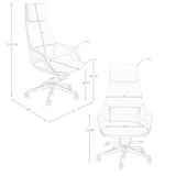 thumbnail of Angel Cerdá Sedia girevole da ufficio in similpelle marrone 4209C 67 x 69 x 121