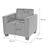 thumbnail of Sessel Loungesessel Lyon, Kunstleder ~ schwarz