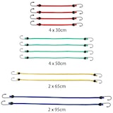 thumbnail of MONZANA® 12x Spanngummi Set Metallhaken 4 Größen 30-95 cm Gepäckspanner Expander