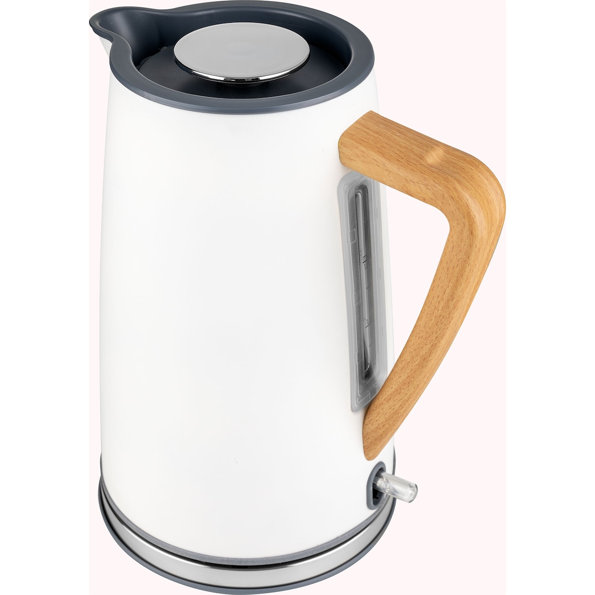 Botti Nelly Hervidor Agua Eléctrico Ultra Rápido, 1,7 L, sin BPA, Acero Inoxidable, Resistencia Oculta, Inalámbrico, Crema, 2150W