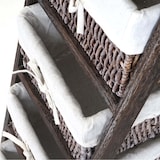 thumbnail of Estante escalera Goiana, estante con 4 cajones cesta 101x30cm, aspecto shabby, vintage ~ marrón