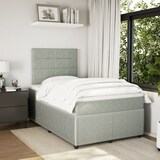 thumbnail of vidaXL Boxspringbett mit Matratze Hellgrau 120x190 cm Samt