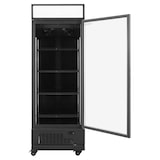 thumbnail of TOPLINE Getränkekühlschrank 1 Tür / 570 Liter XL, mit Leuchtaufsatz "schwarz", 750 x 742 mm