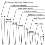 thumbnail of 4x Haarnadel Tischbeine EDELSTAHL SCHWARZ CHROME Möbel Tischgestell Hairpin Leg EDELSTAHL 2 Streben