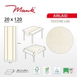 thumbnail of MANK Tischläufer Airlaid Joe in Creme-Braun, 40 cm x 24 m , 1 Stück - stoffähnlich Tischtuch Linien Streifen Struktur