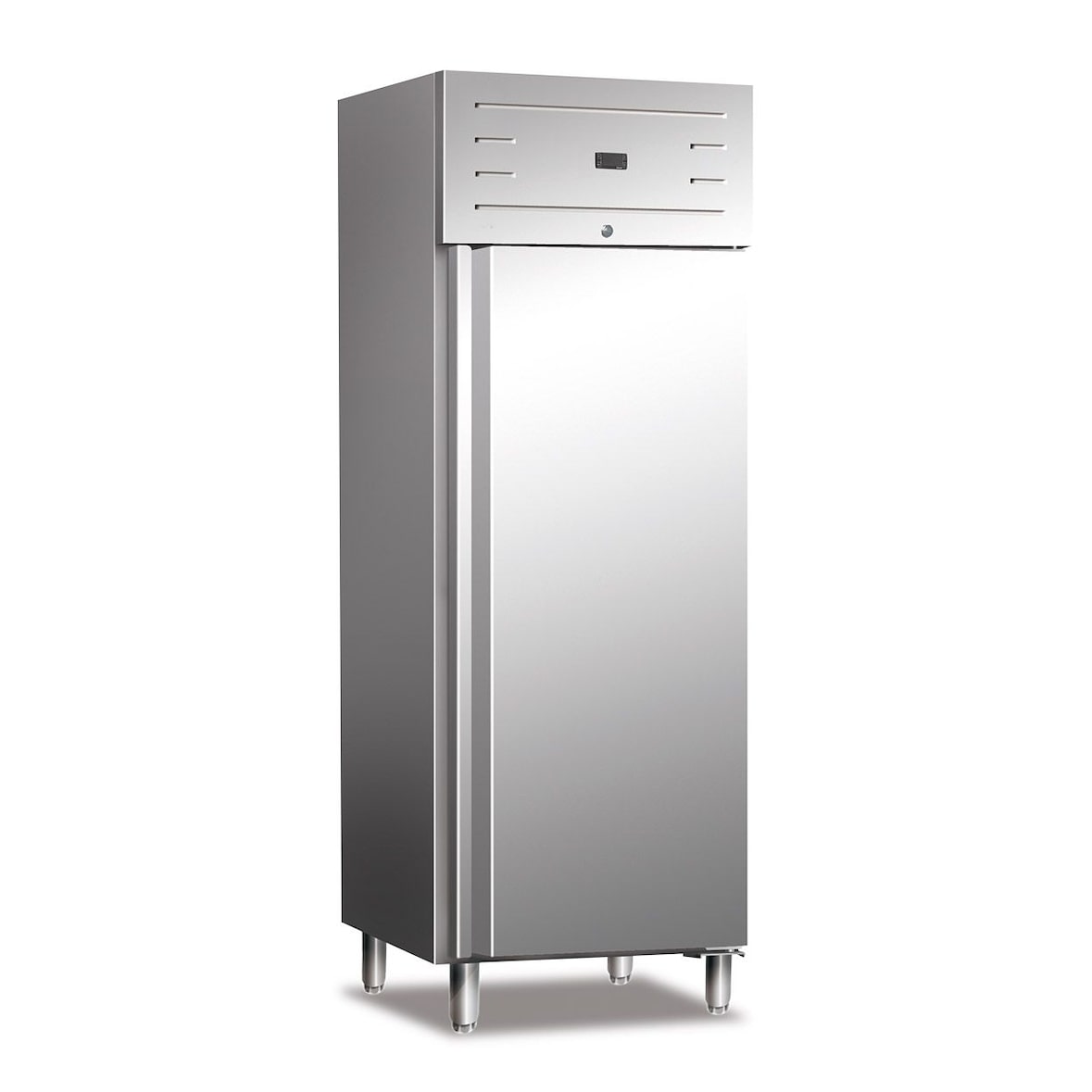 Armadio inox refrigerato -2°C/+8°C in Classe A tropicalizzato e guide stampate. Isolamento 100 mm. Luci led e serratura. Porta reversibile. AXF800TN