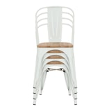 thumbnail of Stoel VANTAGGIO COMFORT W metallic wit / zitting van echt hout hjh OFFICE
