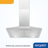 thumbnail of Exquisit Dunstabzugshaube KH60-8.3 | Kaminhaube | Energieeffizienklasse B | Edelstahl | 60cm breit | Wandmontag | Aktivkohlefilter