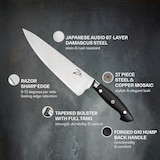 thumbnail of Executive-Plus Serie 8` Kochmesser 61 HRC Edelstahl Schwarz