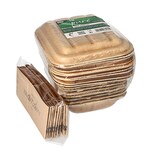 thumbnail of 50 Trays, Palmblatt pure eckig 300 ml 5,5 cm x 13,5 cm x 17,5 cm mit Deckel und Banderole