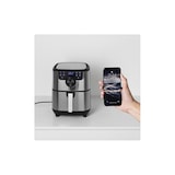 thumbnail of Princess 182037 Smarte Heißluftfritteuse 4,5 Liter, Edelstahl, Digitales Touch-Display, 8 Programme, Timer, App-bedienbar, 1500 W, Silber/Schwarz