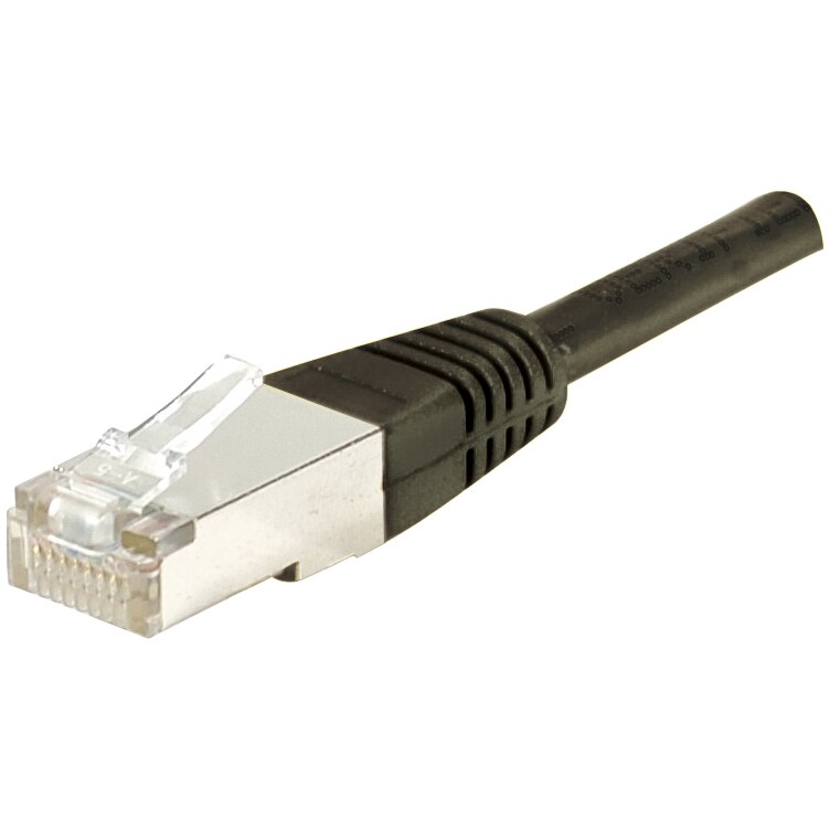 GENERIQUE cordon RJ45 catégorie 6 S/FTP noir - 10 m