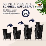 thumbnail of CASARIA® Polyrattan Gartenmöbel Set 90x90cm Esstisch Akazie Schwarz