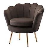 thumbnail of HOMCOM Poltrona Vintage in Velluto Marrone Poltroncina da Camera