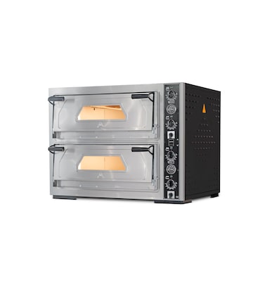 METRO PROFESSIONAL Pizzaoven GPO1434-2C, staal, 97 x 89 x 87 cm,  2 lagen, 4+4x 34 cm, zilver/zwart