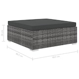 thumbnail of vidaXL 11-delige tuin loungeset met kussens poly rattan grijs