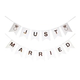 thumbnail of 6x Wimpelkette Banner Hochzeit 'Just married' ca. 1,2m