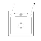 thumbnail of Villeroy&Boch Spülbecken, Küchenspüle Siluet 50 S Graphite 510x510mm, Unterschrankbreite 50cm