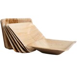 thumbnail of 10x eckige Schale aus Palmblatt Größe 18 x 18 cm