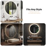 thumbnail of Mirlux Badkamerspiegel met LED Verlichting & Verwarming – Wandspiegel Rond – Anti Condens Douchespiegel - 100CM