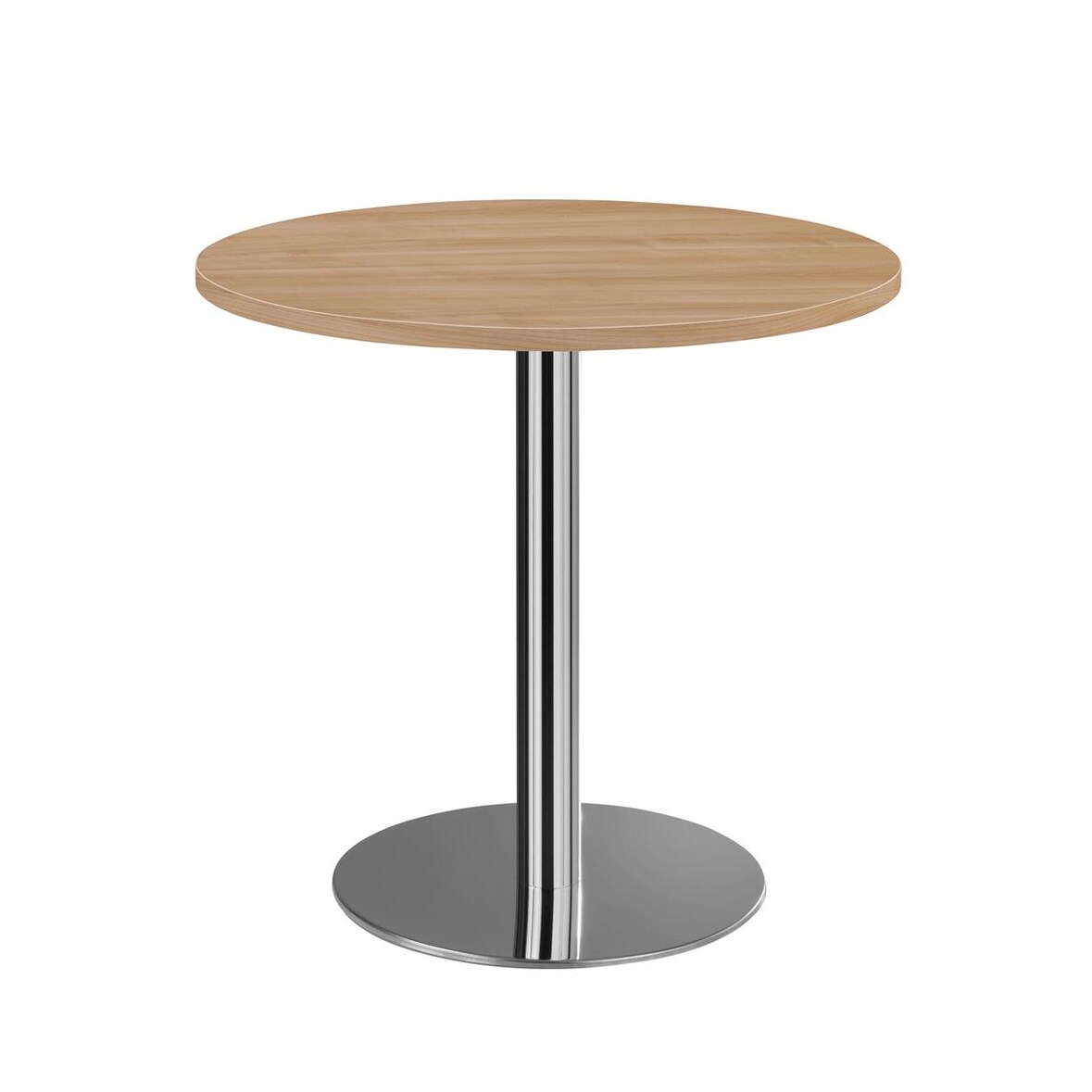 Säulentisch -  rund - 750 x Ø 1000 mm - chrom/nussbaum 338534