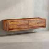 thumbnail of Massivholz Wand-Lowboard, Hochwertiges TV-Board aus Sheeshamholz, Modernes Design, 2 Schubladen. 108x34x25 cm | Kadima Design