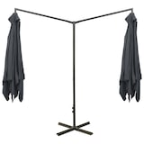 thumbnail of Parasol de jardin double avec mât en acier anthracite 600x300cm Modèle Titan Signature Pro