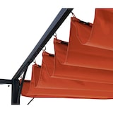thumbnail of BERLINLODGE Pergola | HxBxT 232x300x300cm | Garten Pavillon | Terrakotta | stabiles 6cm-Gestell + Schiebedach