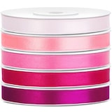 thumbnail of Satin Geschenkband 6mm 5 Farben je 25m lang rosa pink Schleifenband Geschenkverpackung Geburtstag Hochzeit Weihnachten